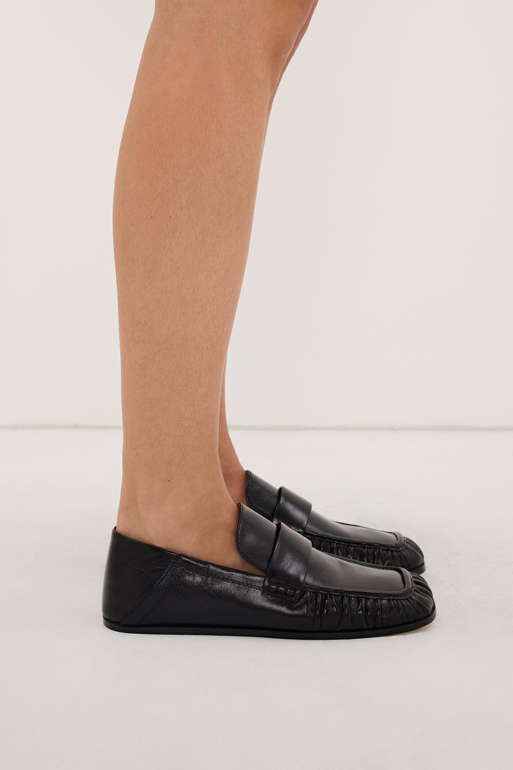 ALIAS MAE KRUZ BLACK OILY LEATHER LOAFER