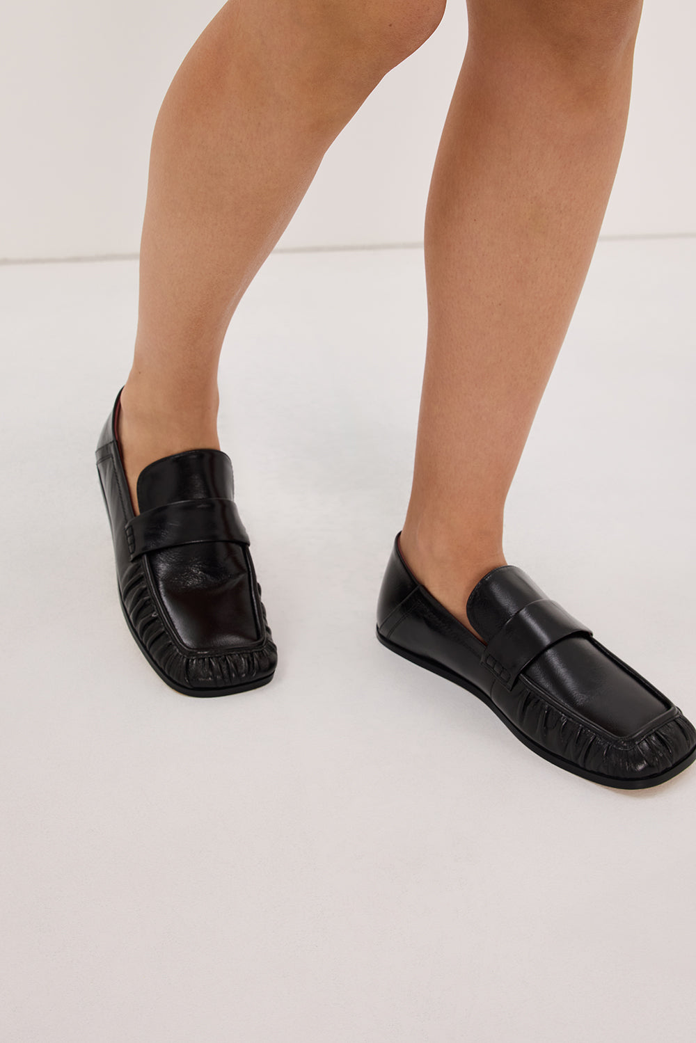 ALIAS MAE KRUZ BLACK OILY LEATHER LOAFER