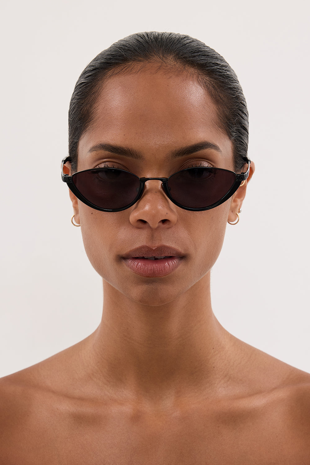 LUV LOU THE LIA BLACK SUNGLASSES