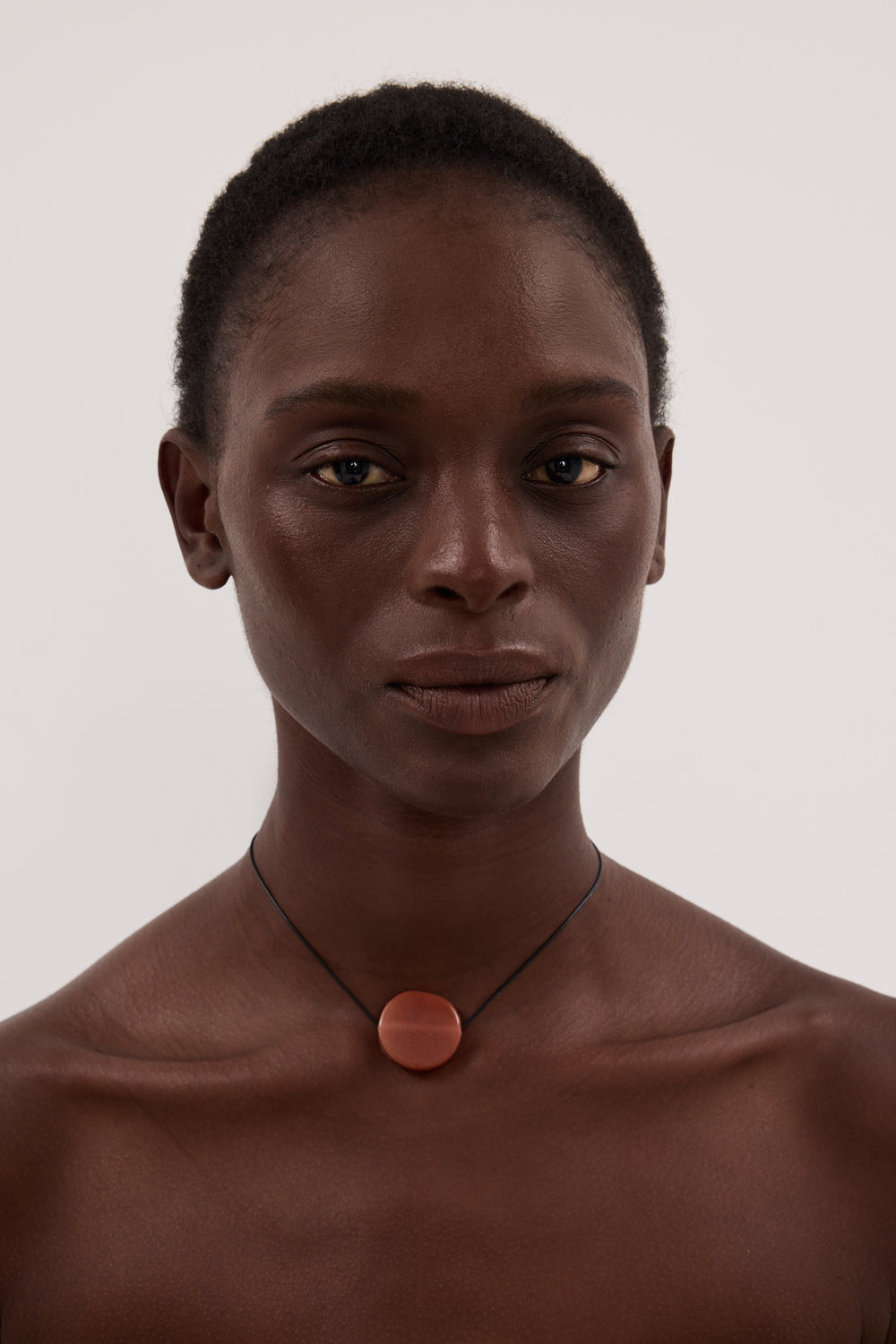 NURI STUDIOS GLASS CIRCLE RED NECKLACE