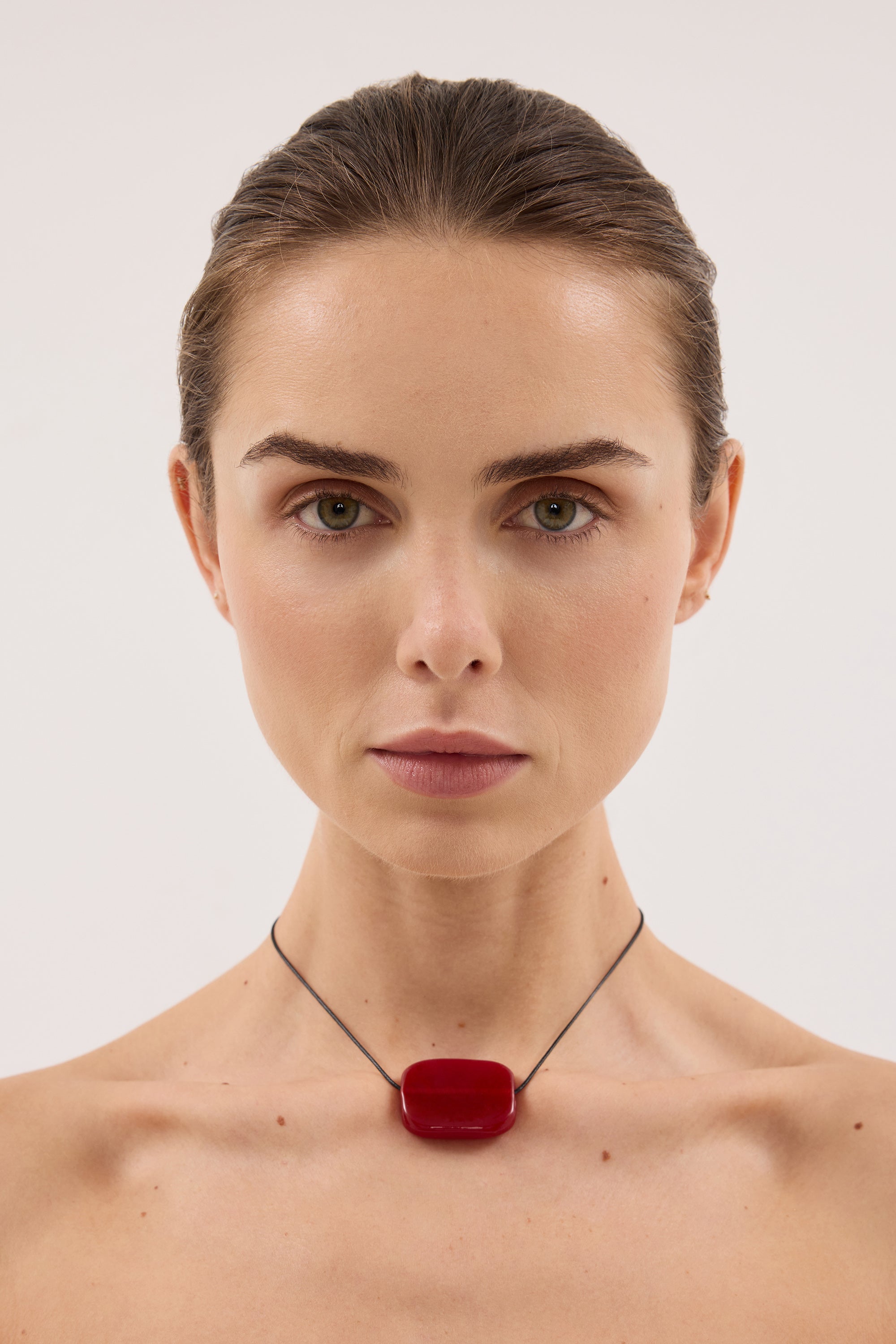 NURI STUDIOS RED RECTANGLE NECKLACE