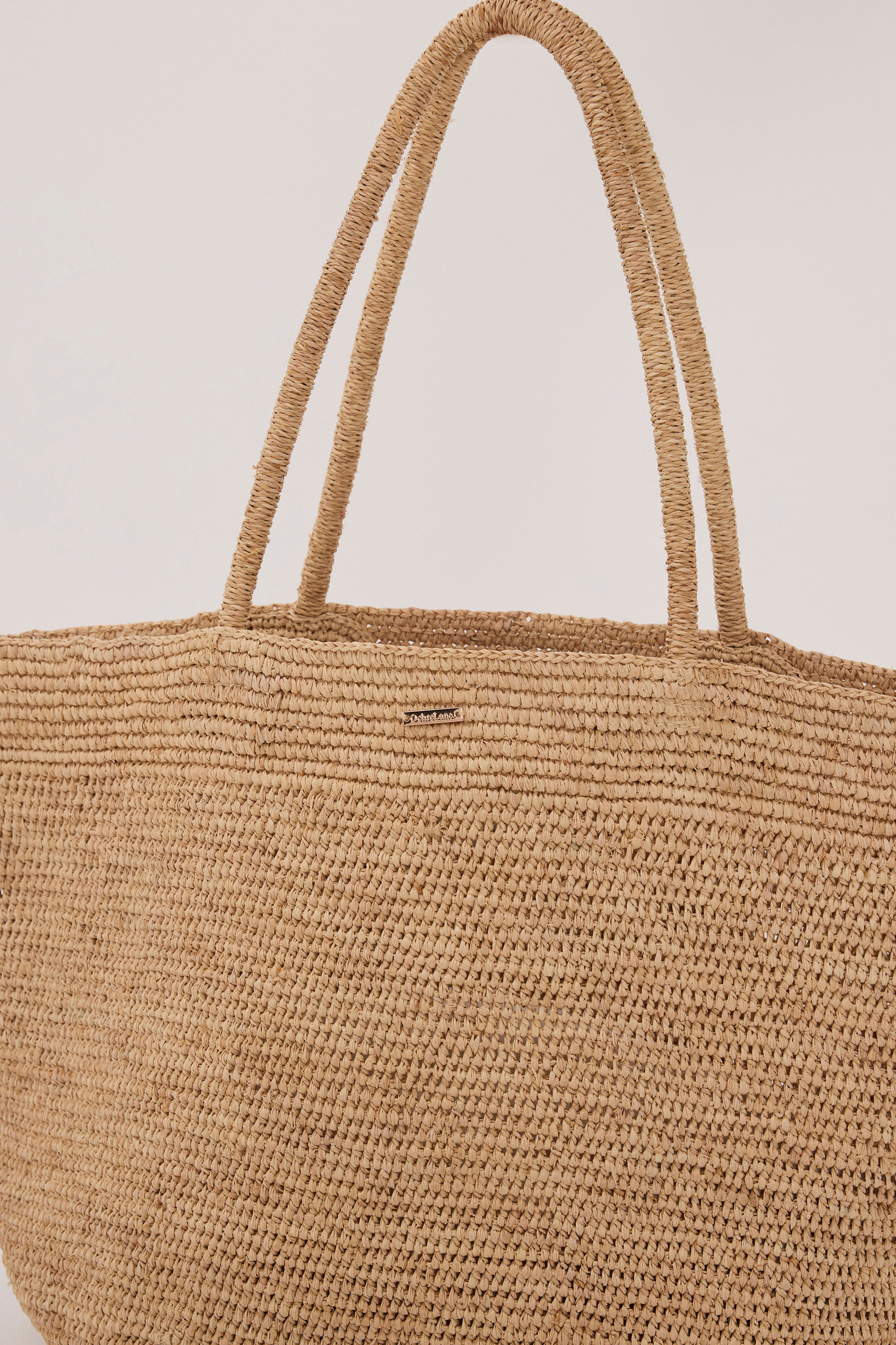 OCHRE LANE NATURAL MAXI RAFFIA TOTE BAG