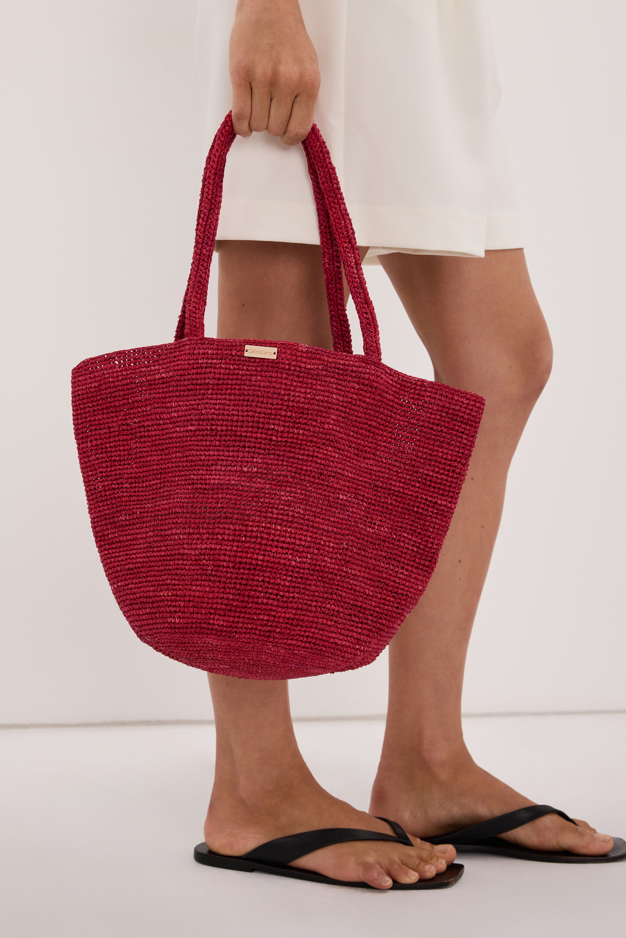 OCHRE LANE SCARLETT MINI RAFFIA TOTE - PRE ORDER