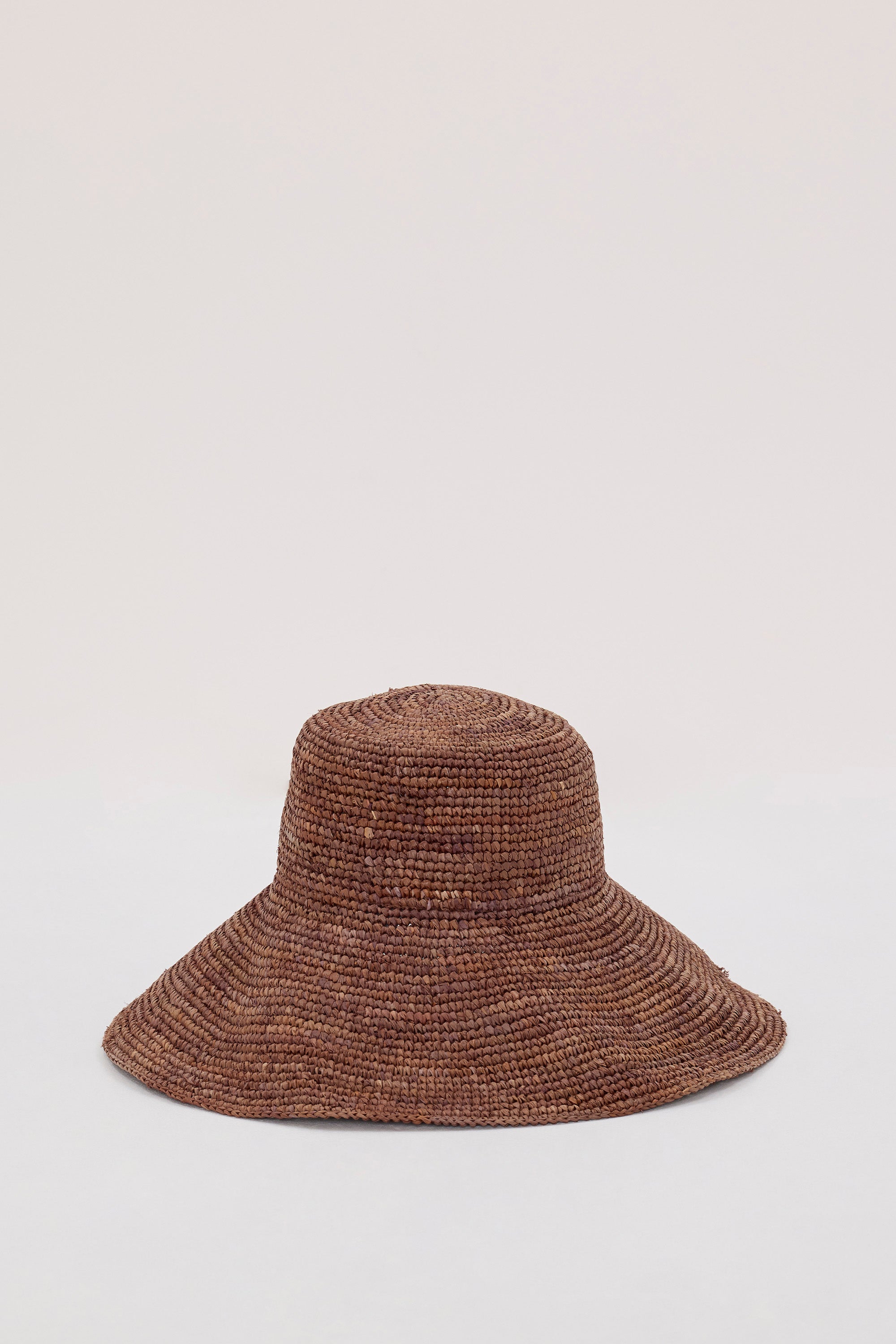 OCHRE LANE COCOA RAFFIA BUCKET HAT