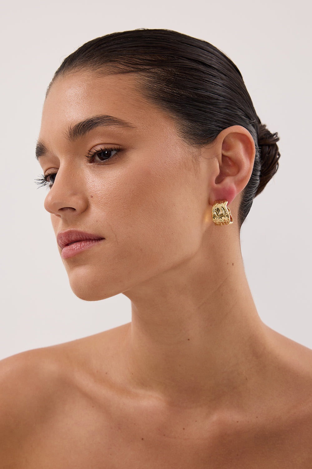 F+H GOLD OYSTER SHELL HOOPS