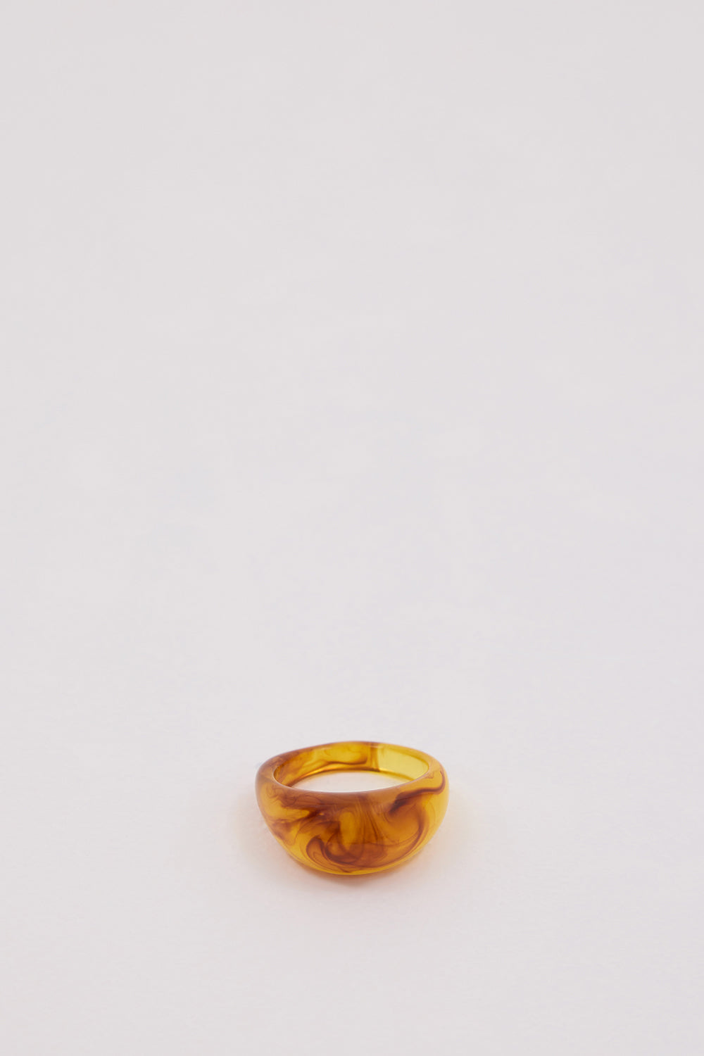 NOAH THE LABEL BROWN CHUNKY RESIN RING