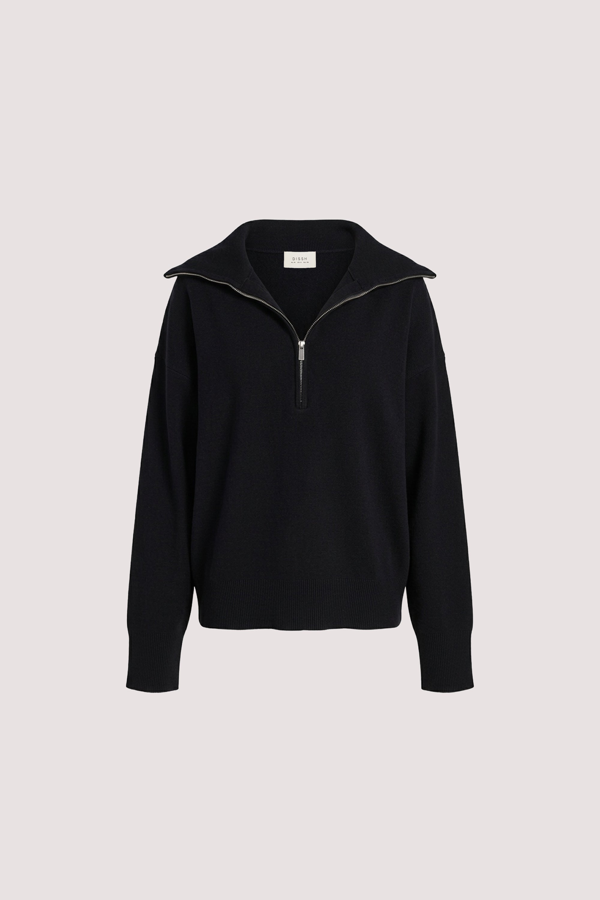 SHILOH BLACK QUARTER ZIP JUMPER - PRE ORDER