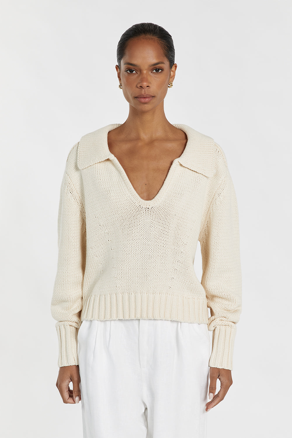 ELIJAH CREAM KNIT JUMPER