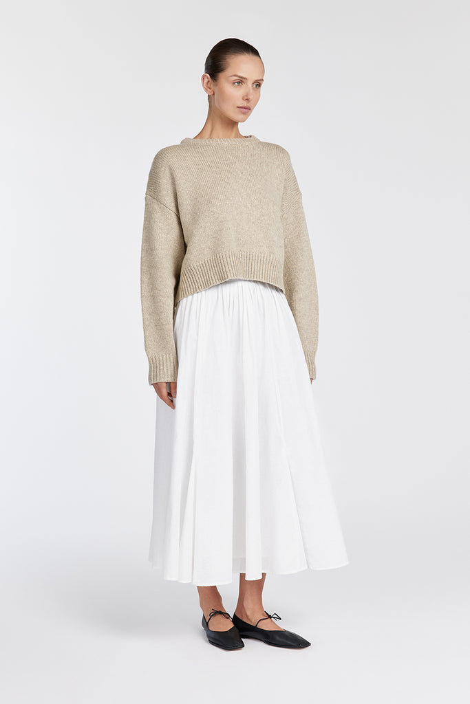 OLIVER PEBBLE MARLE KNIT JUMPER | Dissh