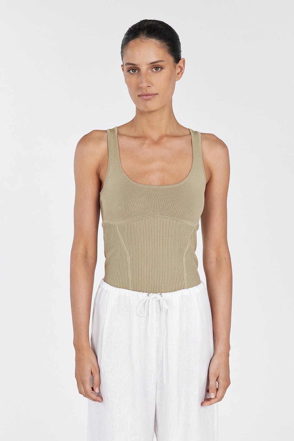 MILO PUTTY SLEEVELESS KNIT TOP
