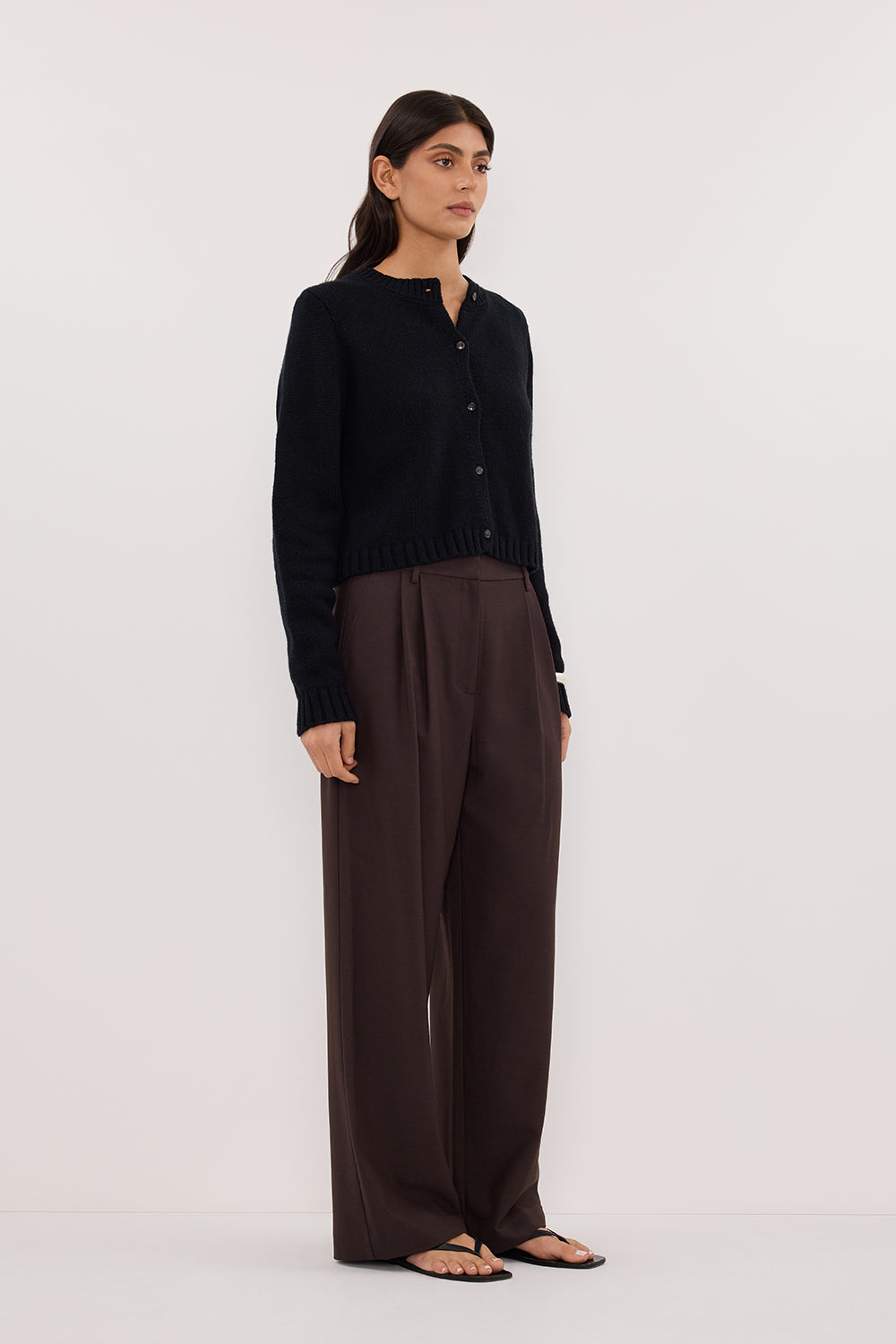 FOSTER BLACK KNIT CARDIGAN