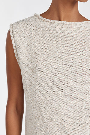 ALTHEA STONE ASYM KNIT TOP | Dissh