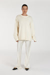 LILAH CREAM LONGLINE KNIT JUMPER