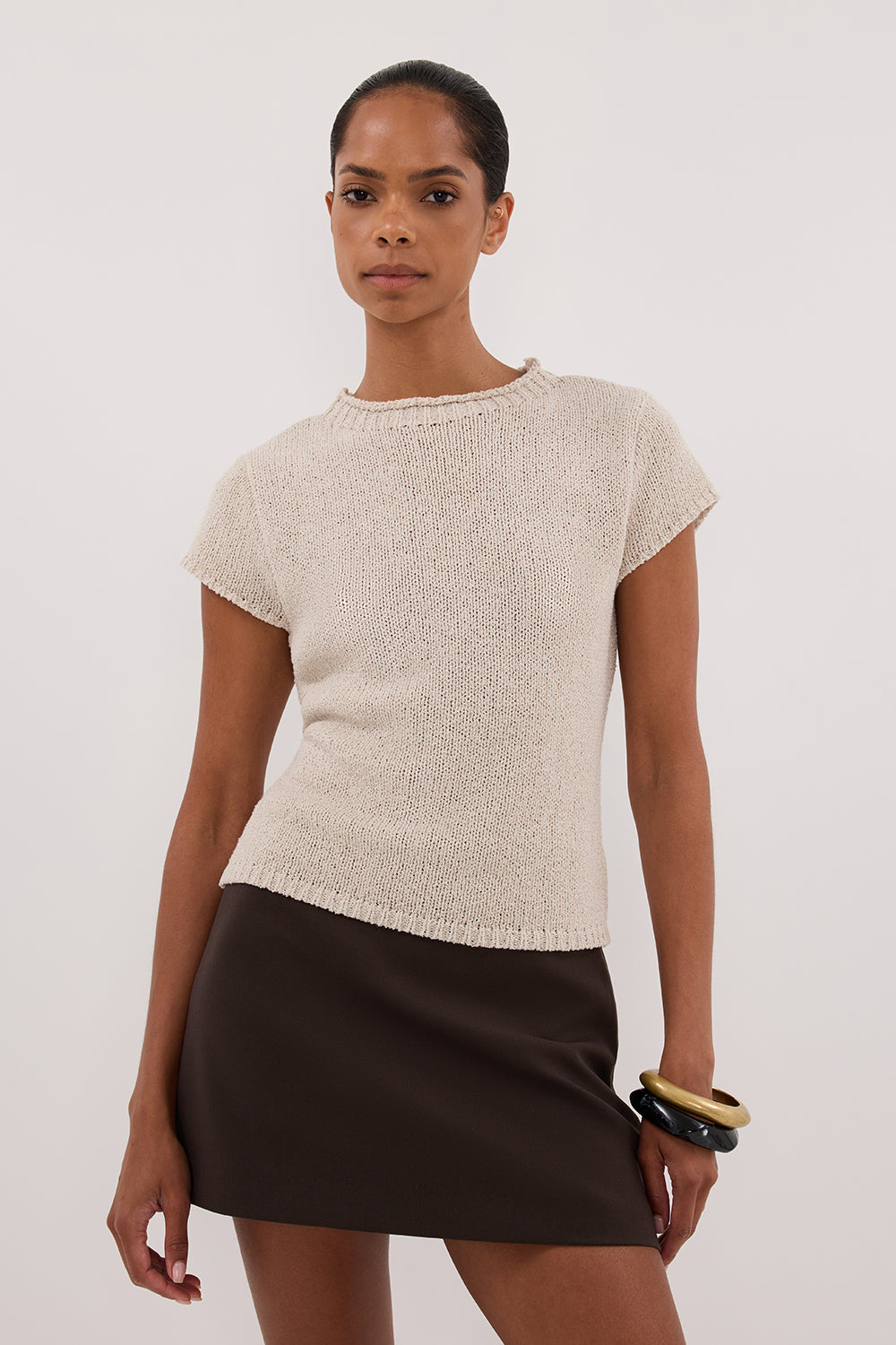 LEO CHALK KNIT TOP