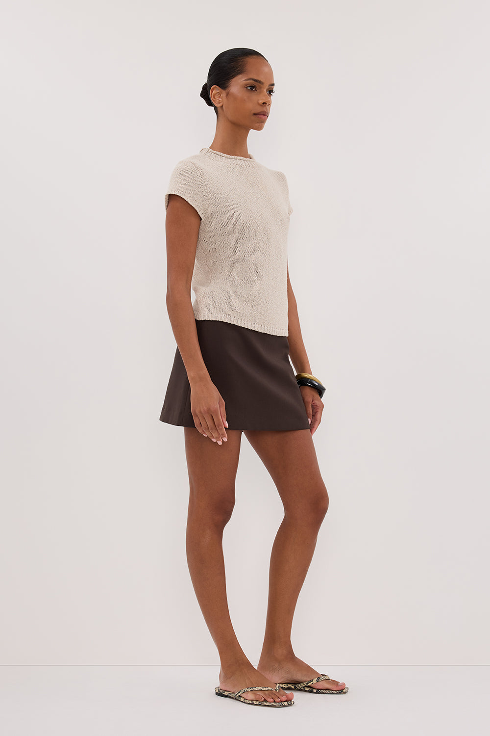 LEO CHALK KNIT TOP