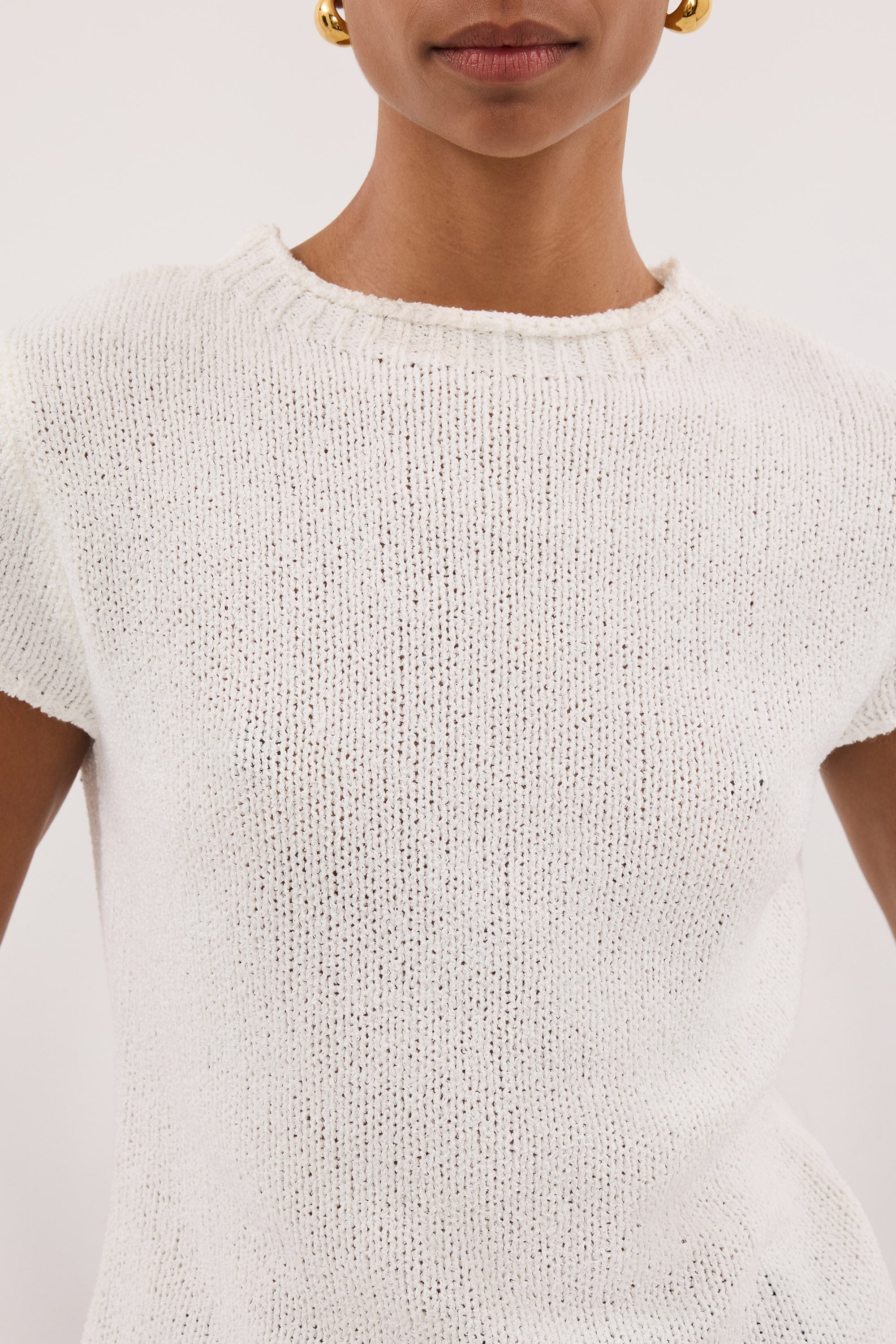 LEO OFF WHITE KNIT TOP – DISSH