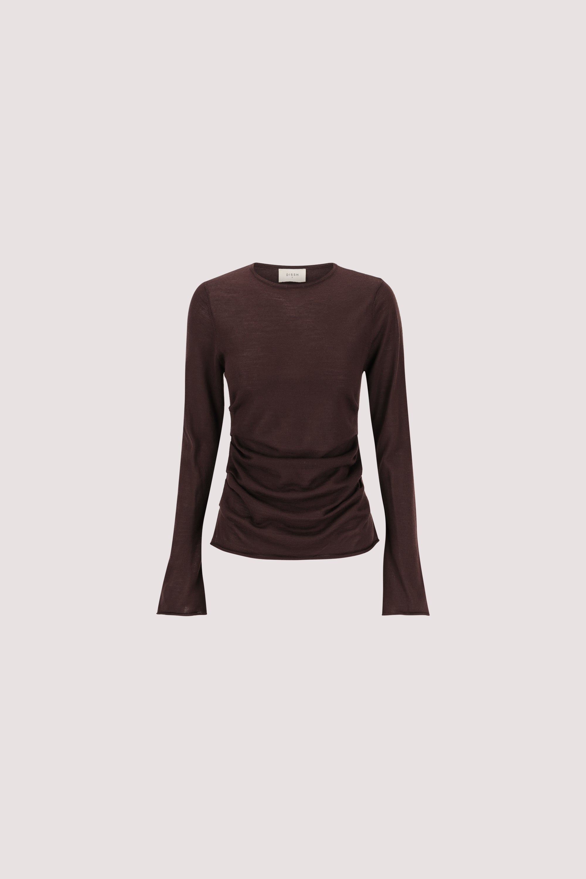 NICO BITTER CHOC MERINO KNIT TOP – DISSH