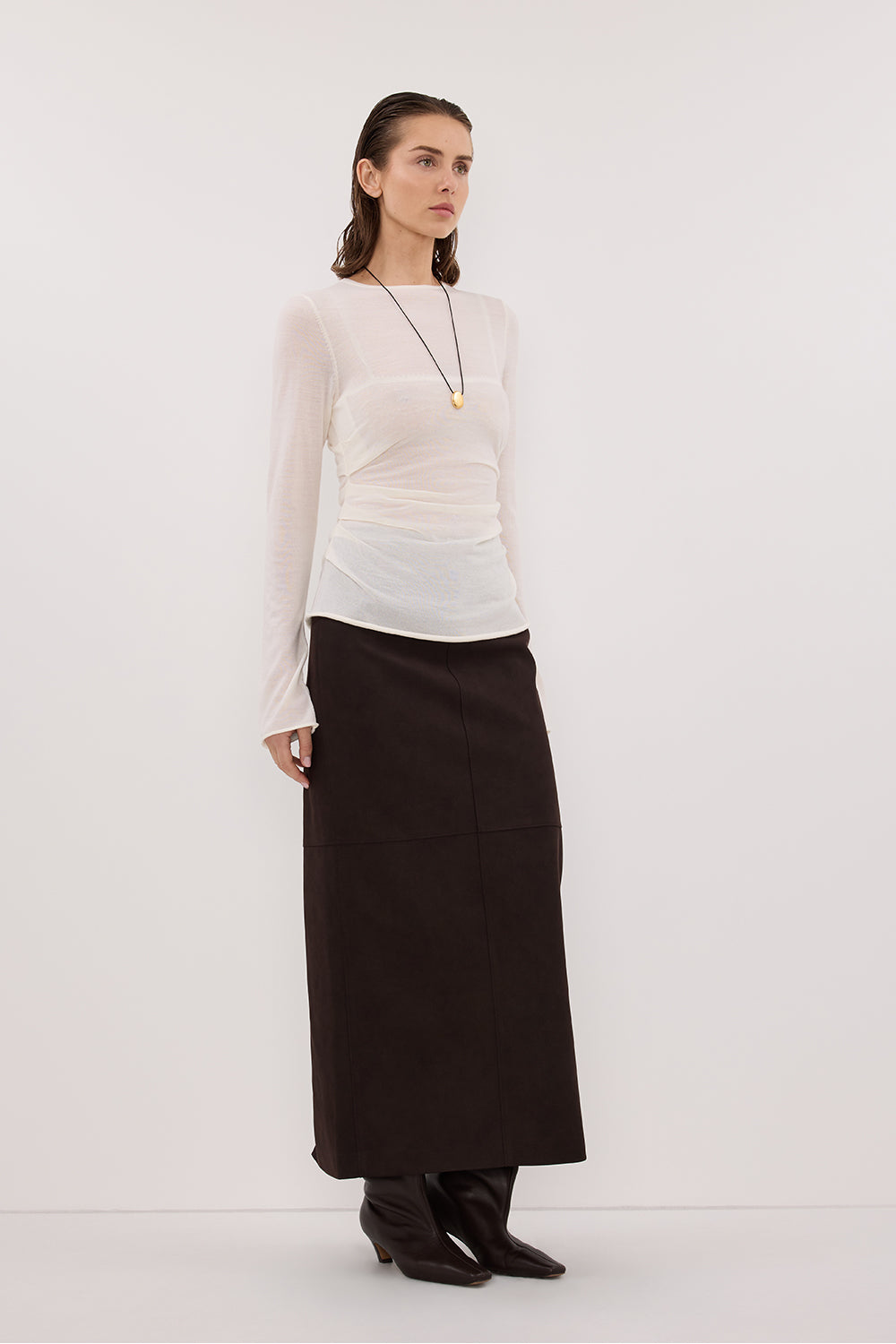 トップス Long Sleeve Pouf Tee Natural 2y Pouf Tee – Soor Ploom