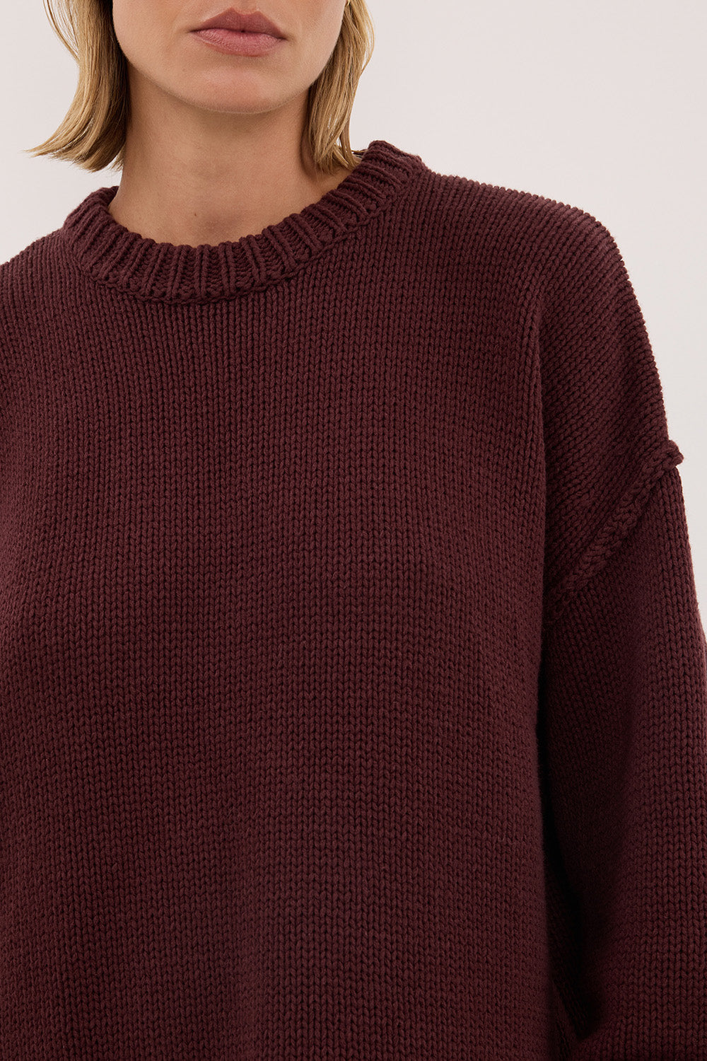 ROY WALNUT LONGLINE KNIT JUMPER – DISSH