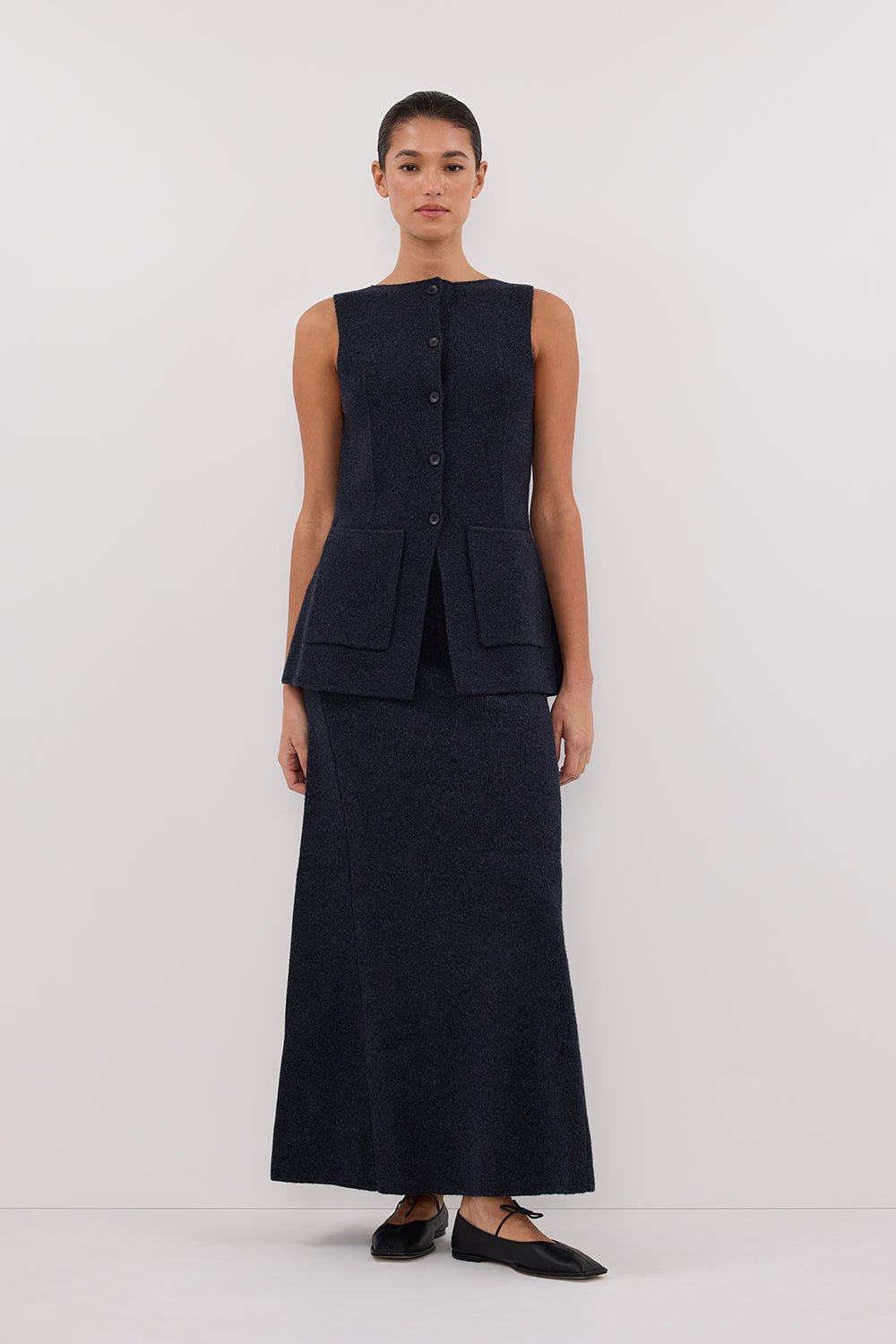 AVA INK LONGINE KNIT VEST