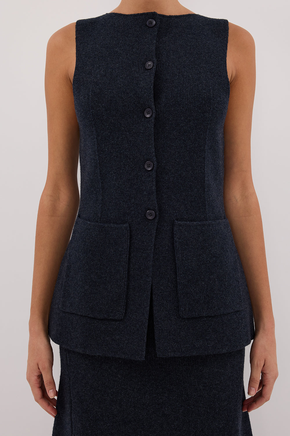 AVA INK LONGINE KNIT VEST