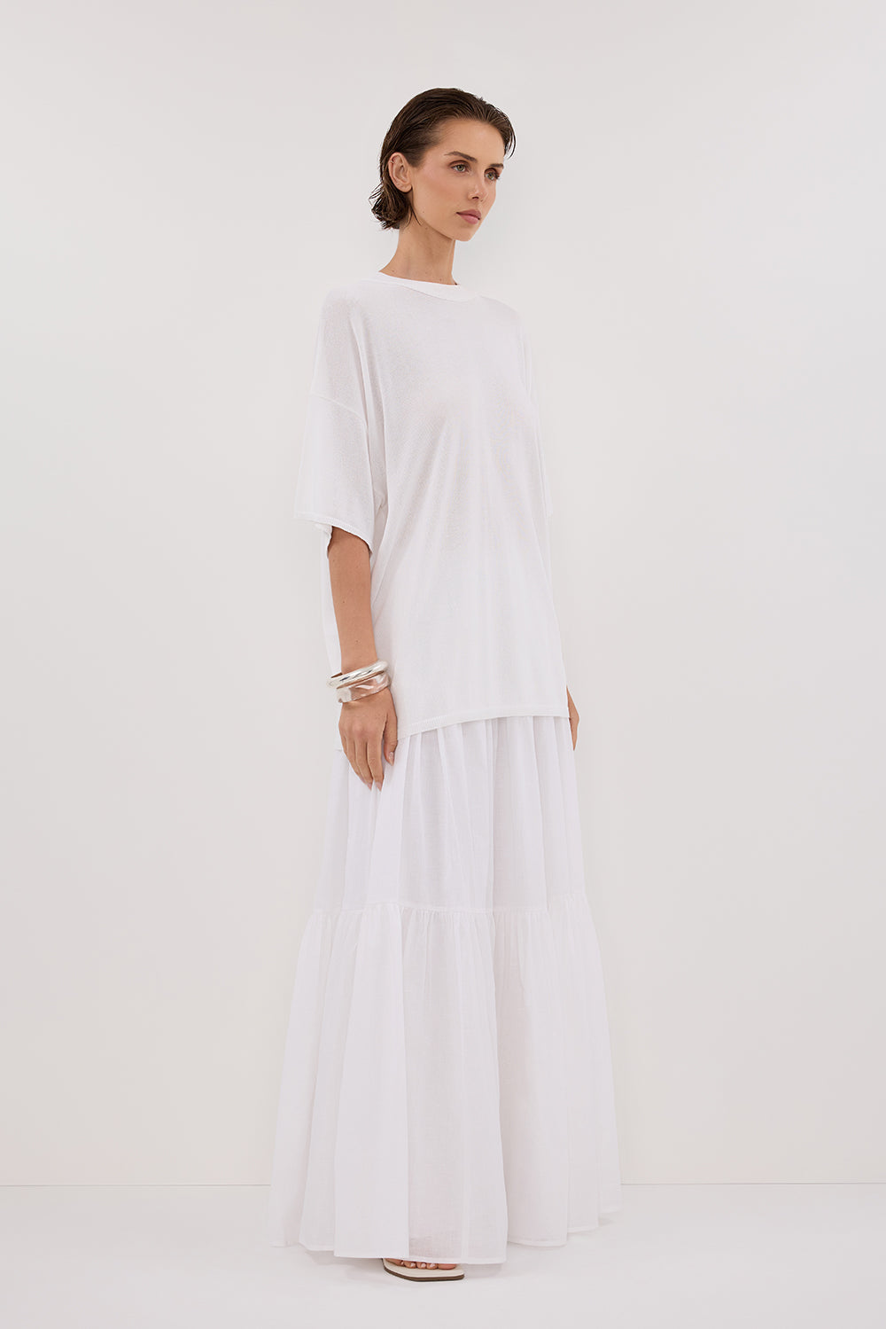 JACKI IVORY OVERSIZED KNIT TEE