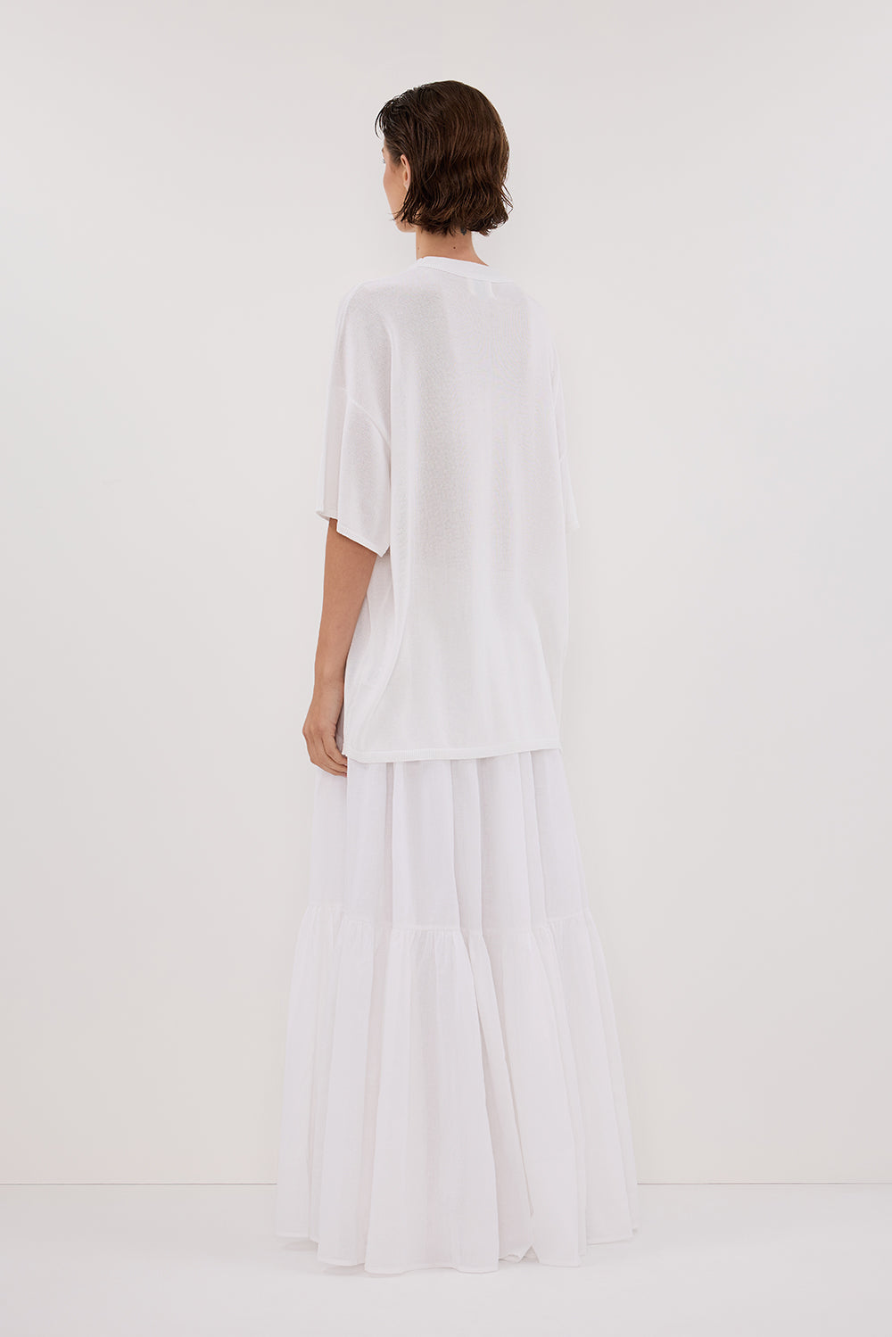 JACKI IVORY OVERSIZED KNIT TEE