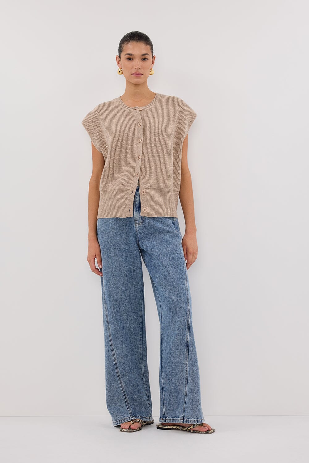 KATE OAT MARLE KNIT VEST