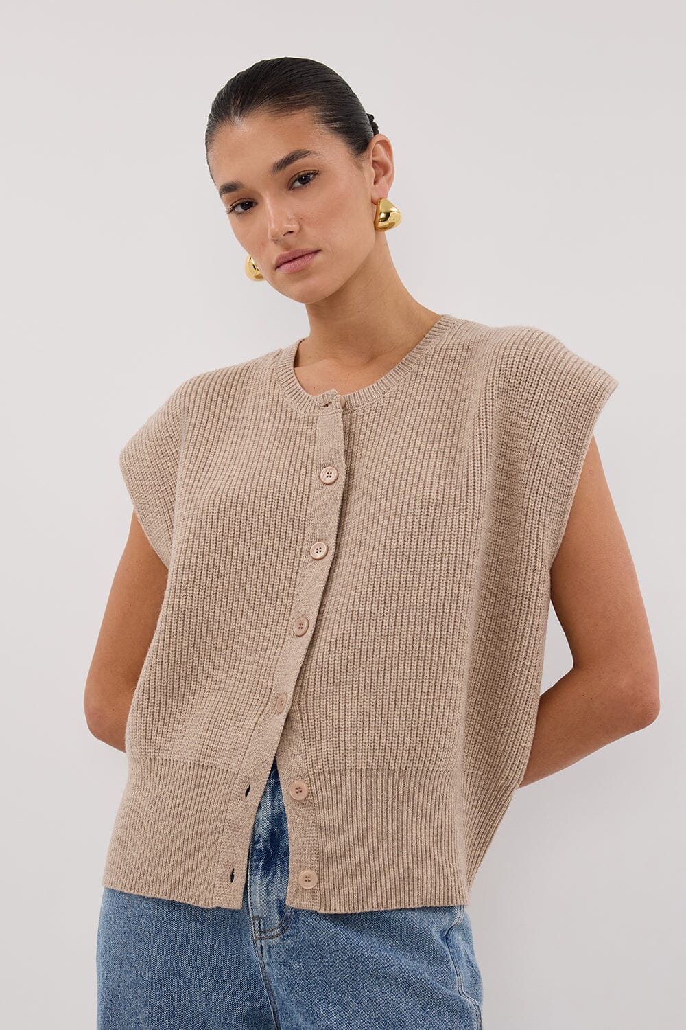 KATE OAT MARLE KNIT VEST