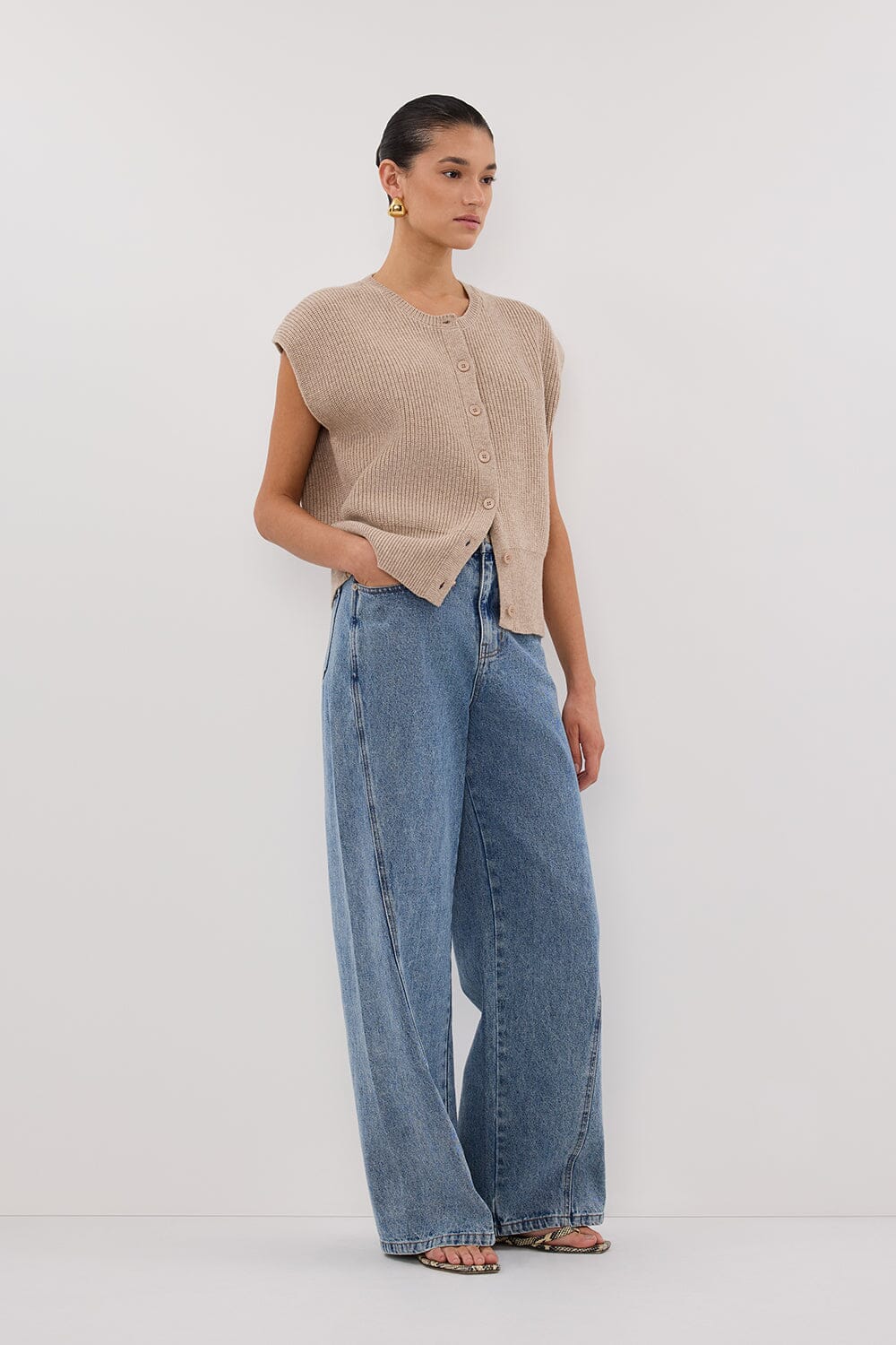 KATE OAT MARLE KNIT VEST