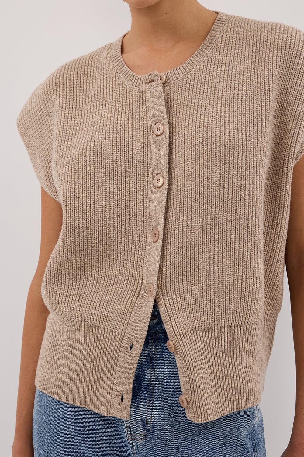 トップス ENFOLD SPLIT KNIT VEST ENFOLD(エンフォルド)｜SPLIT KNIT VEST/ベスト/ホワイト の通販