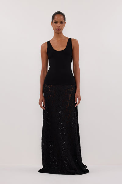 TROY BLACK SLEEVELESS KNIT TANK – DISSH