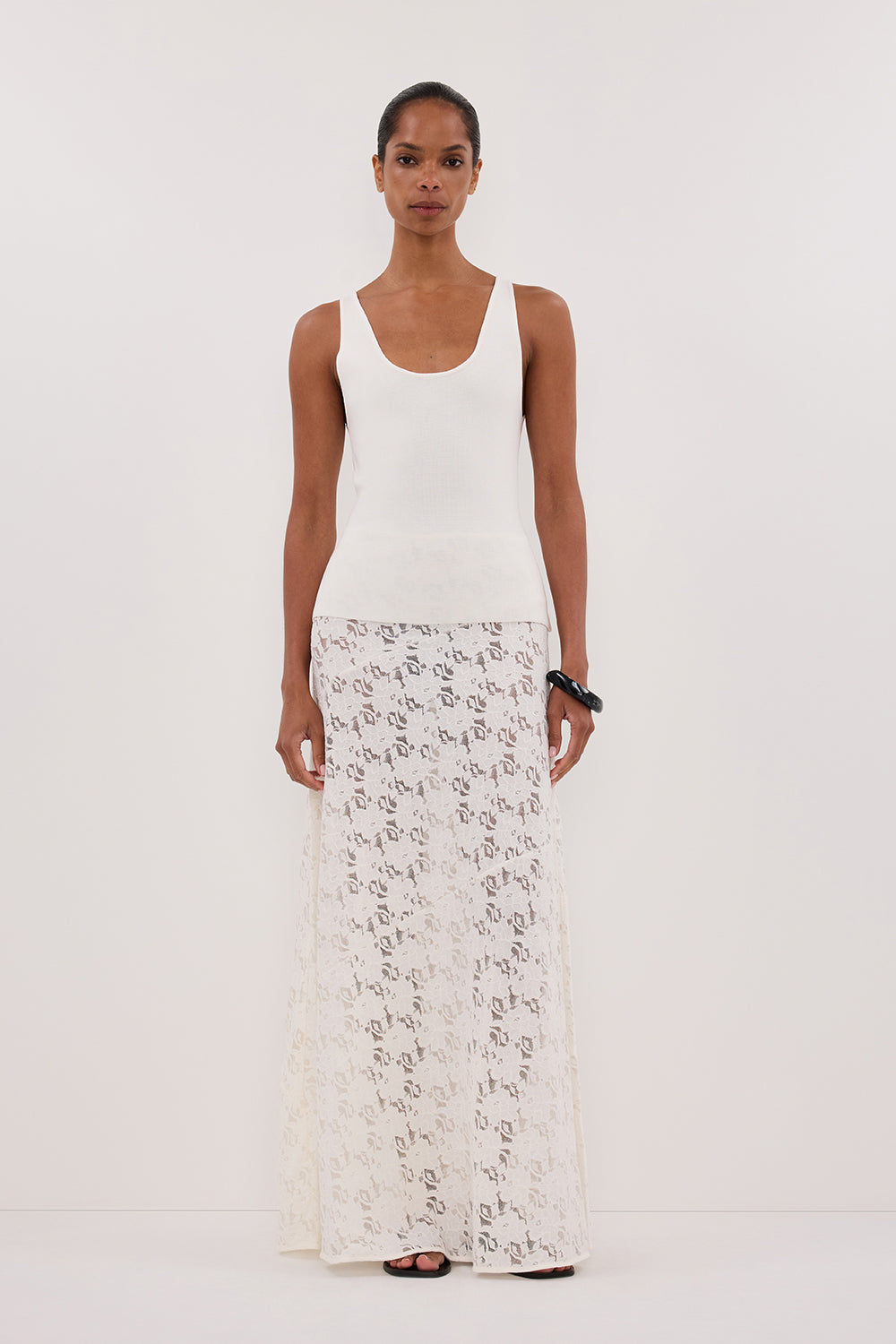 TROY WHITE KNIT TANK