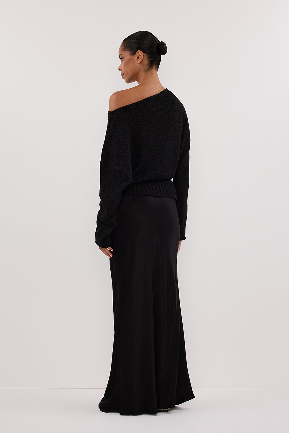 JULES BLACK LONG SLEEVE KNIT TOP