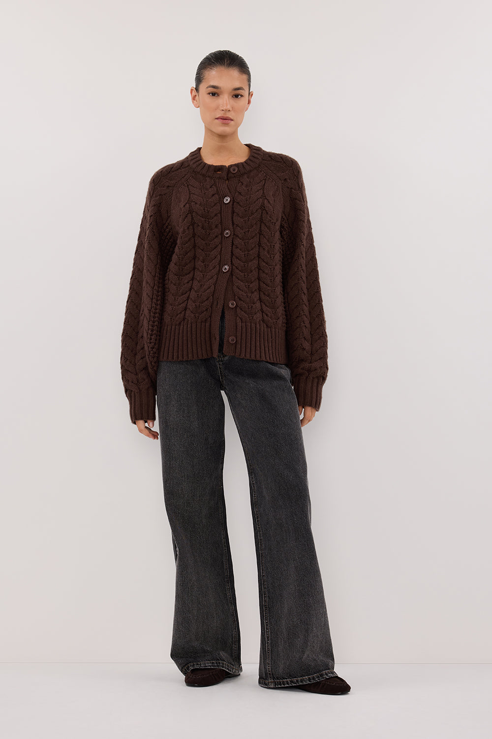 TOM CHOC CABLE KNIT CARDIGAN – DISSH
