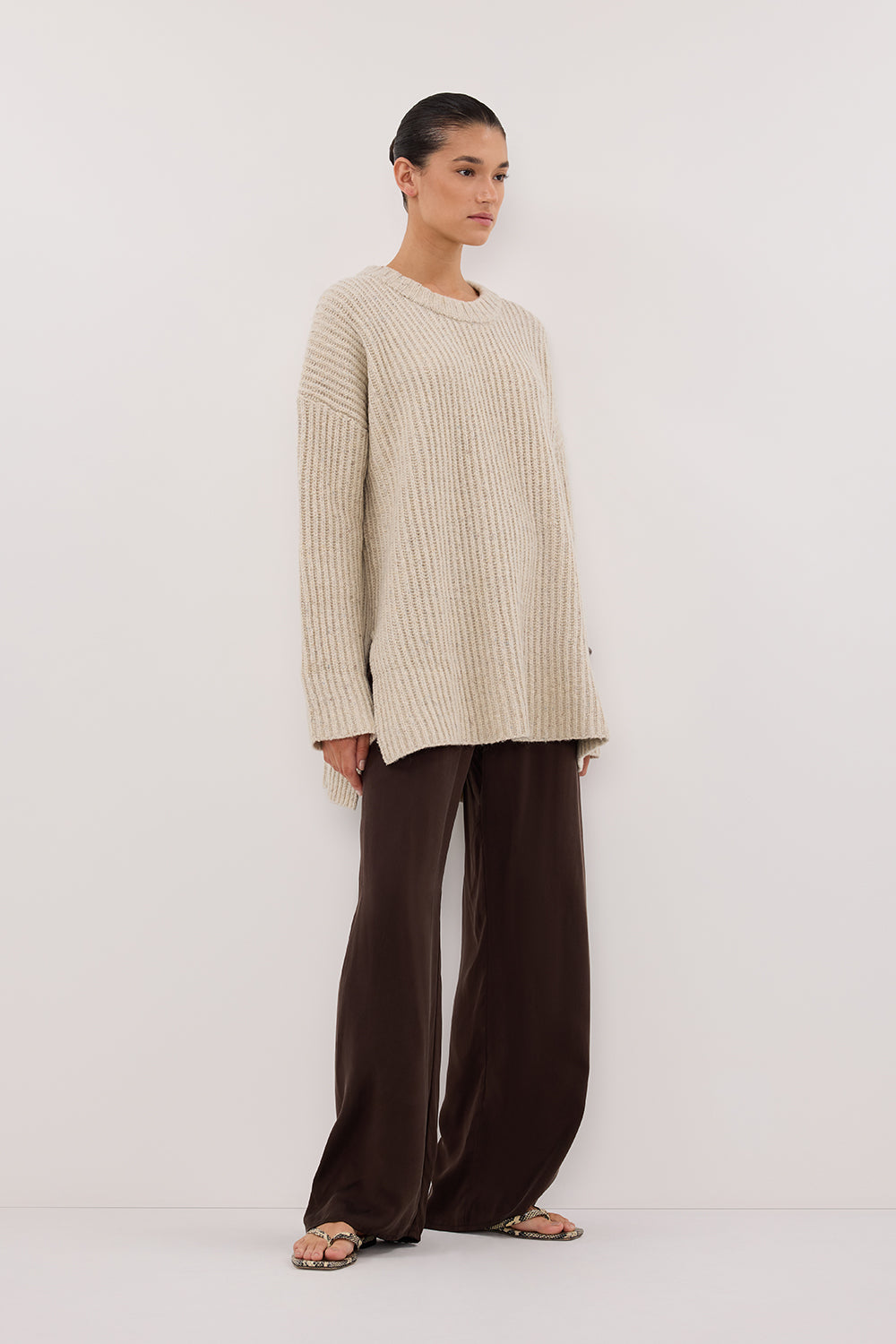 INDIA CREAM MARLE KNIT JUMPER