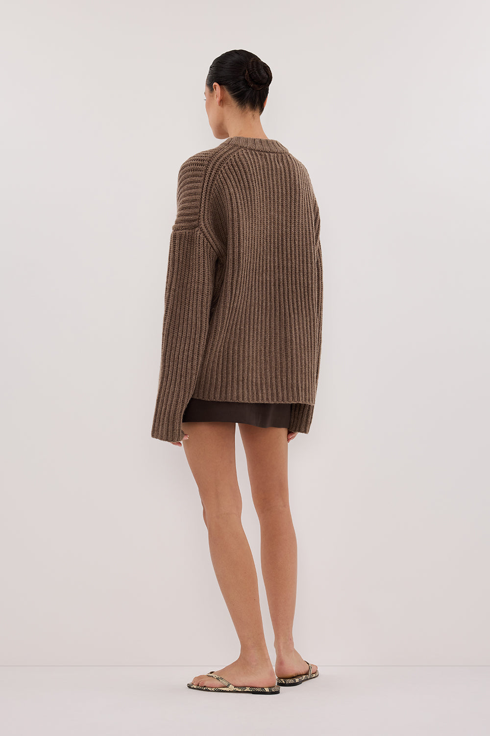MARLEY CHOC MARLE KNIT JUMPER