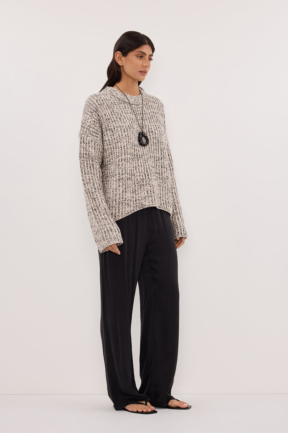 MARLEY IVORY CHOC SPECKLE JUMPER