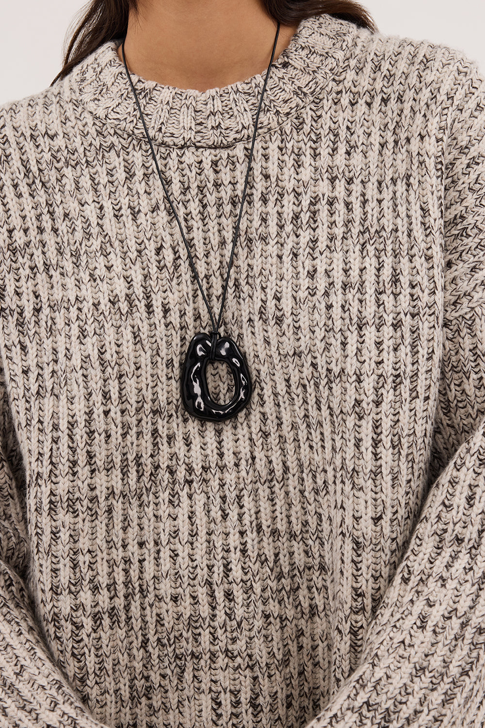 MARLEY IVORY CHOC SPECKLE JUMPER