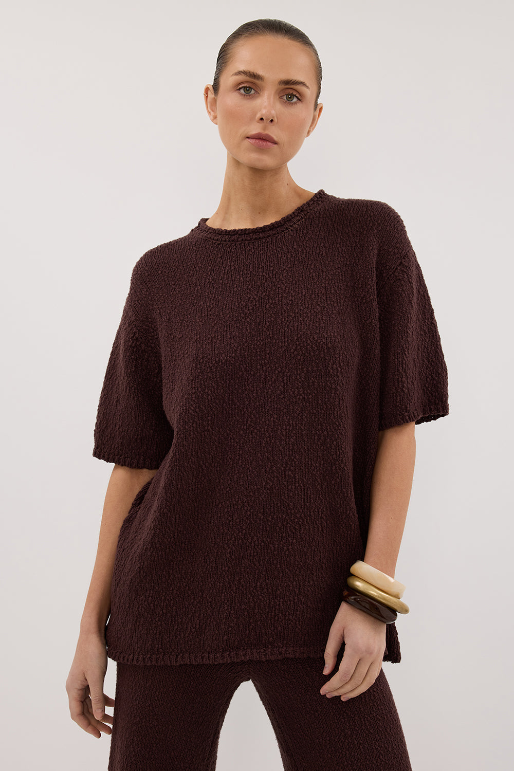 SUE CHOC OVERSIZED KNIT TEE