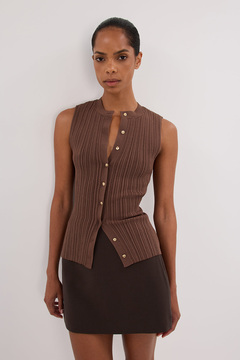 JASMINE MOCHA KNIT TOP