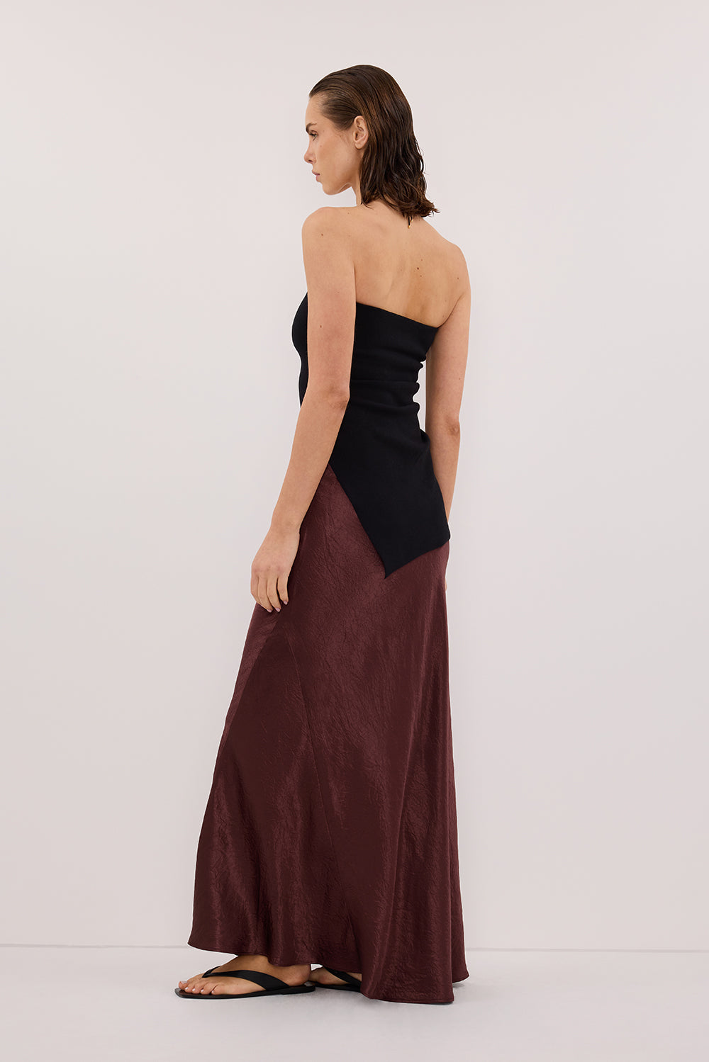 LUKE BLACK LONGLINE BANDEAU TOP