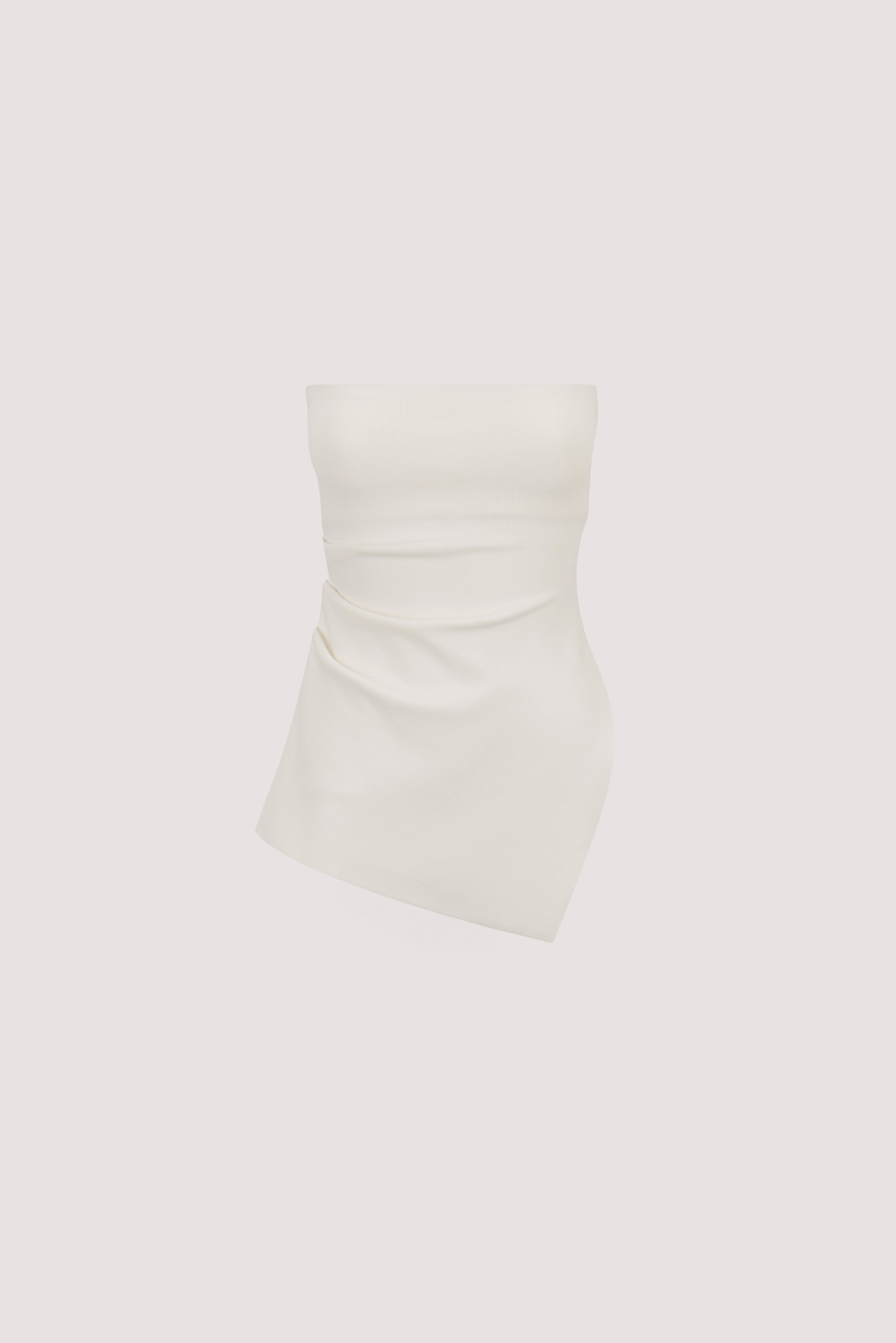 LUKE OFF WHITE LONGLINE BANDEAU TOP
