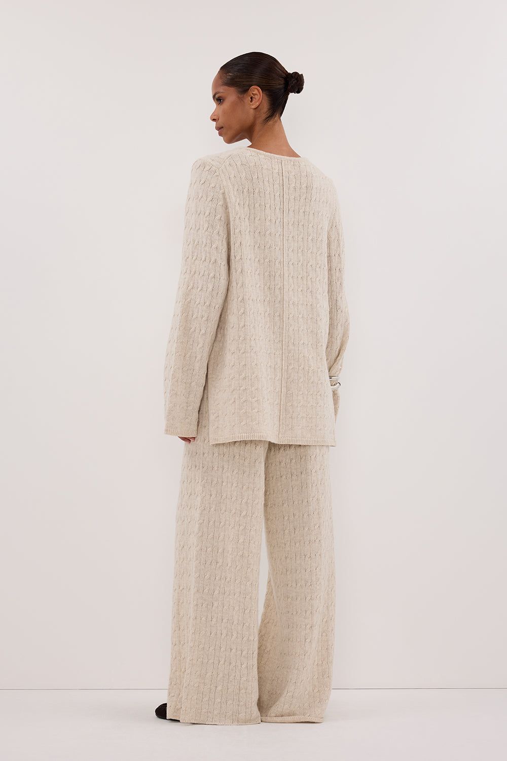 MAREN CHALK CABLE KNIT JUMPER