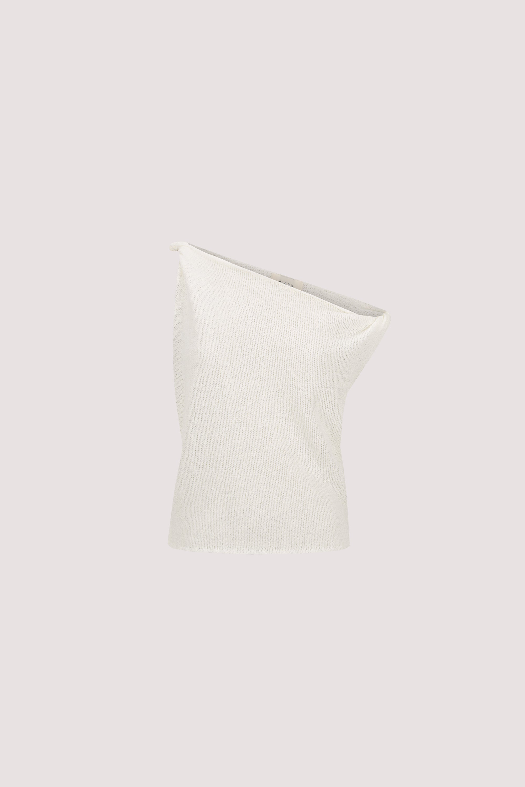KARA OFF WHITE ASYM KNIT TOP