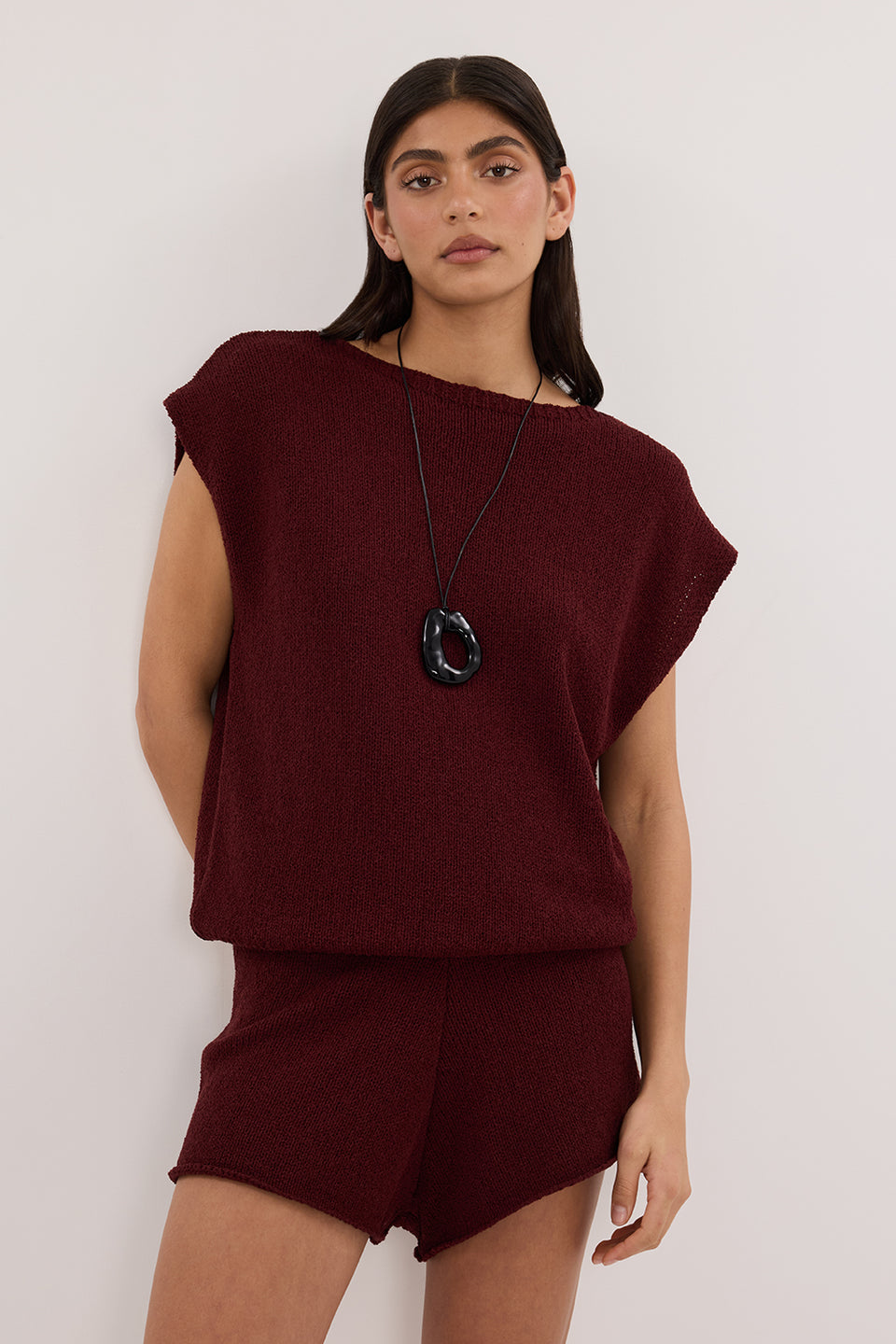 ASPEN SANGRIA KNIT TOP