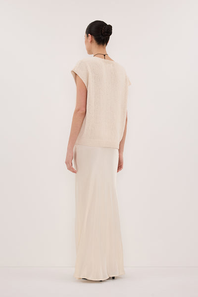 Aude wearing ASPEN SANDSTONE KNIT TOP