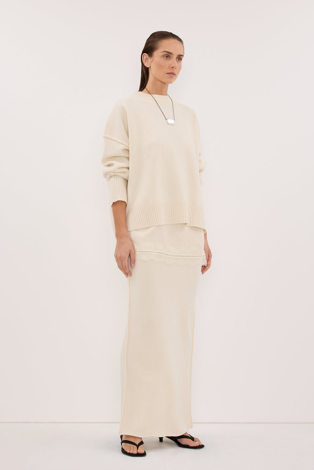 PAIGE CREAM WOOL KNIT JUMPER