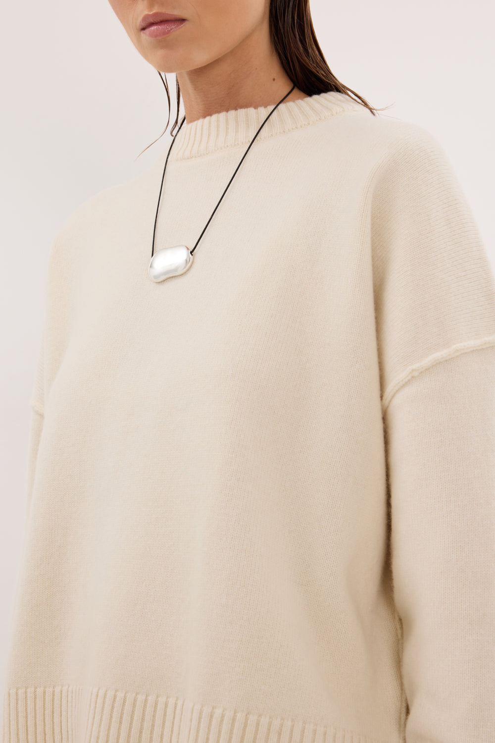 PAIGE CREAM WOOL KNIT JUMPER