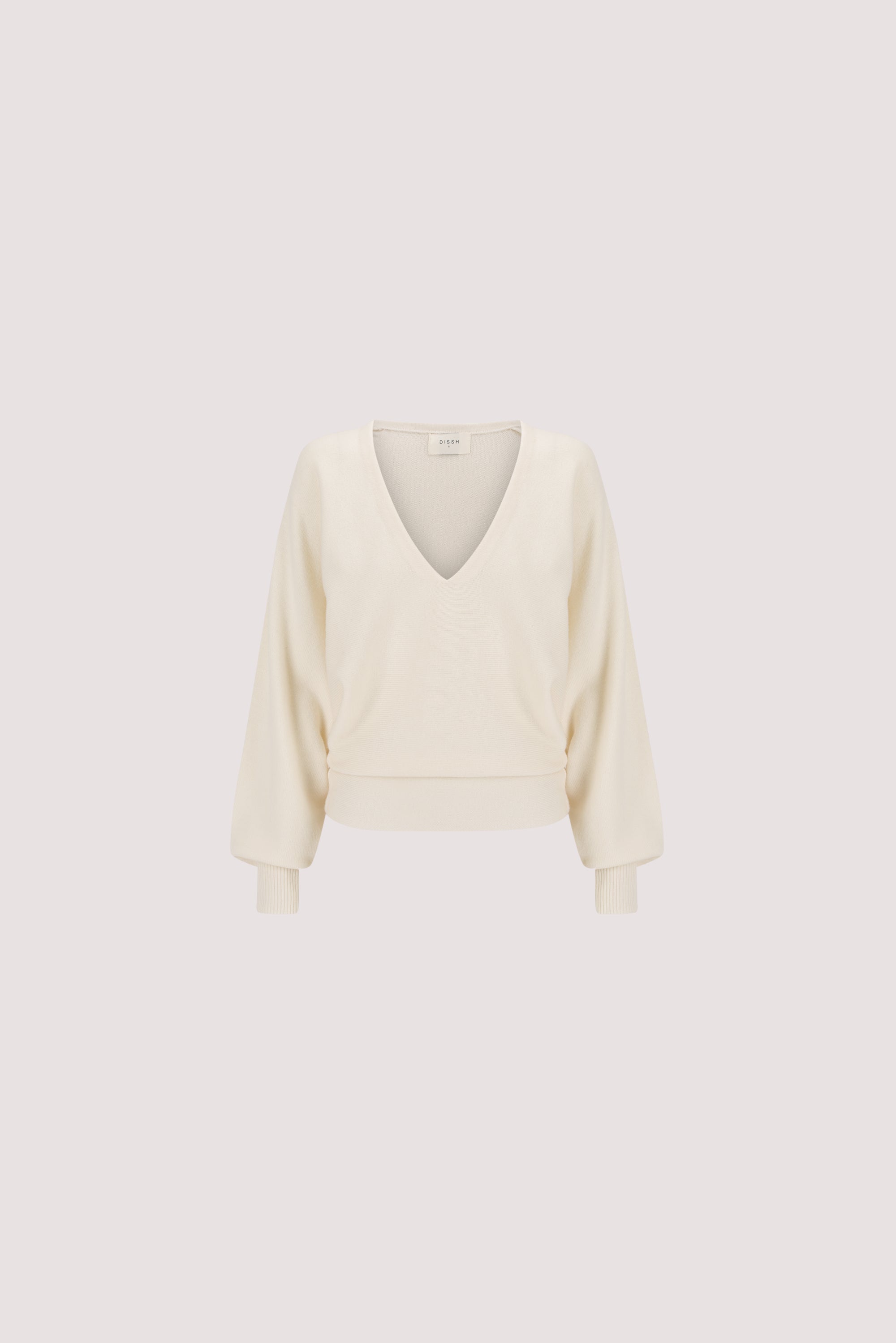 LUMI CREAM V NECK MERINO KNIT JUMPER